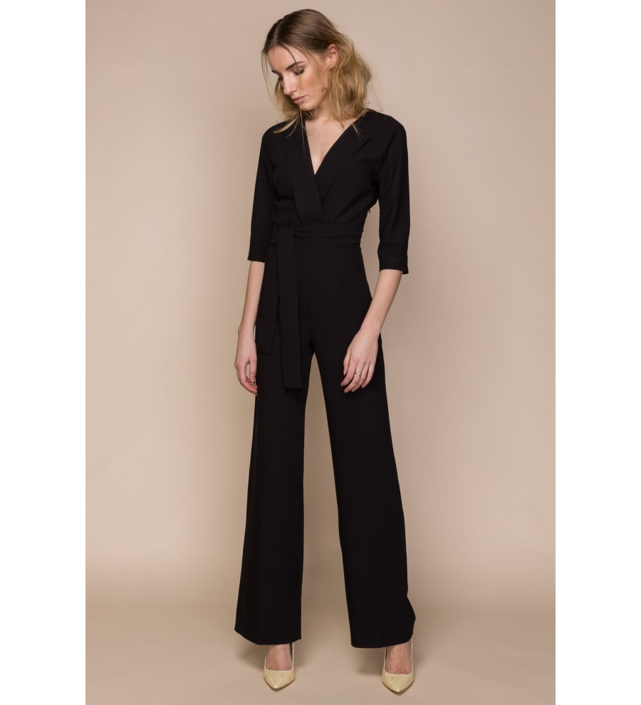 Black Wide-Leg Jumpsuit Black Wide-Leg Jumpsuit