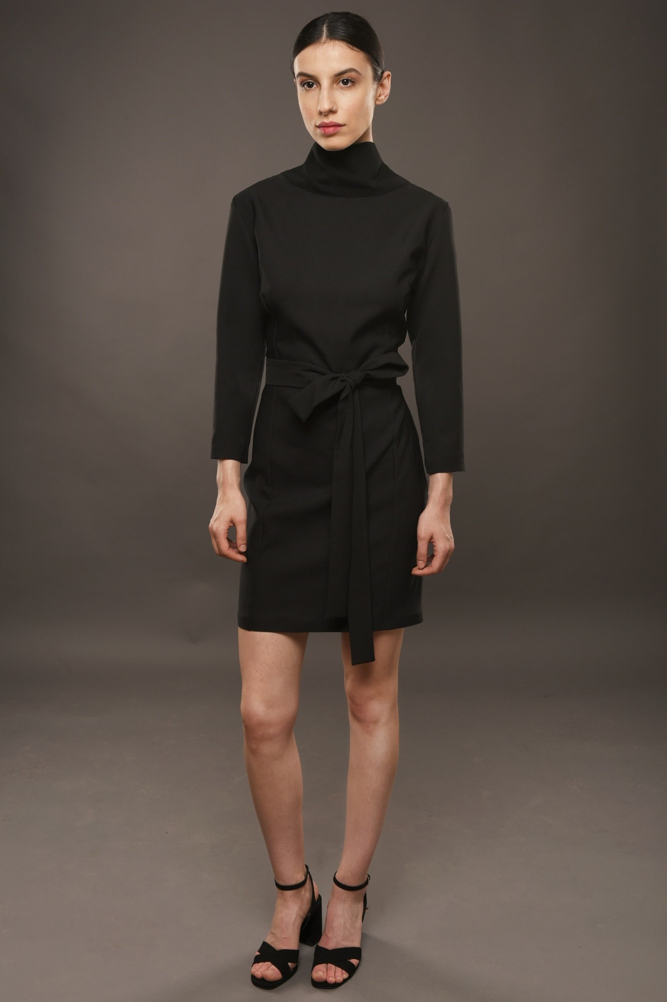 turtleneck mini dress