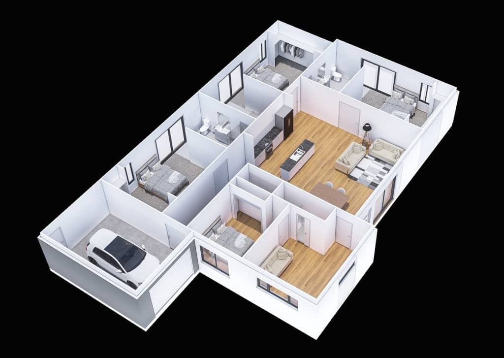 3 Bed SDA floorplan