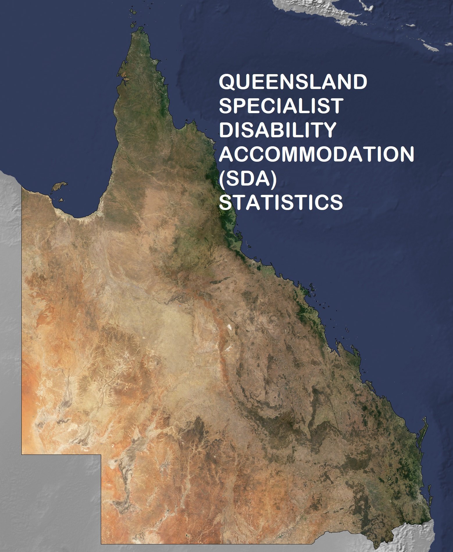 satellite image of QLD