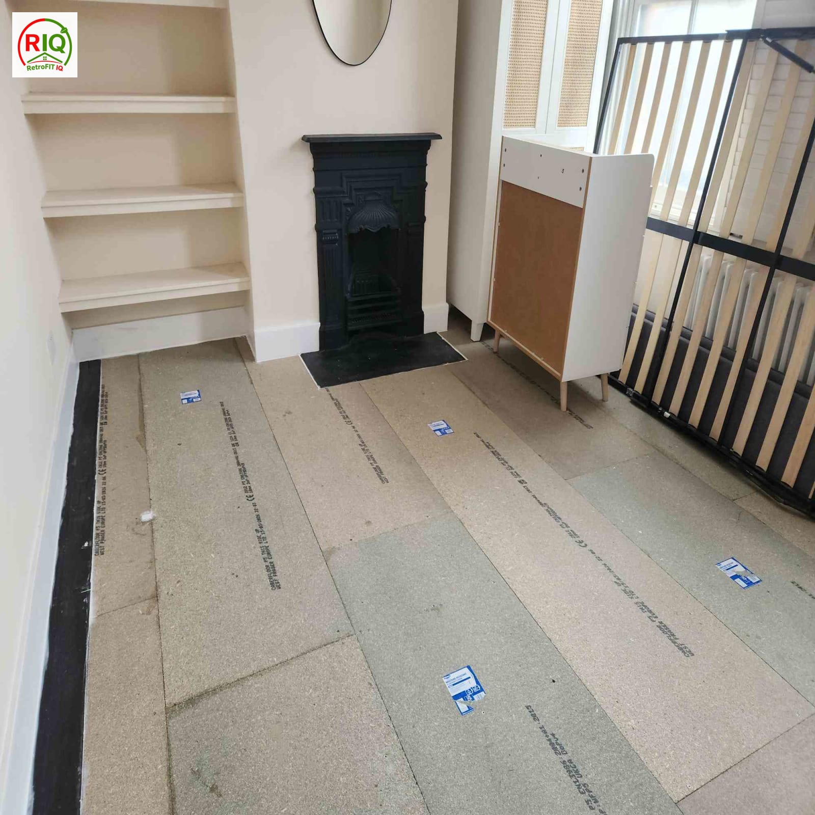 Finished decoupled acoustic floor with moisture-resistant RW5 boards reducing noise — East London