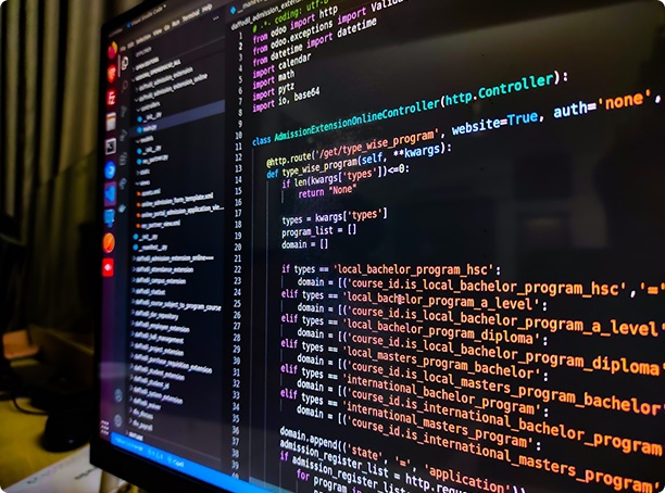 Developers coding on a software project