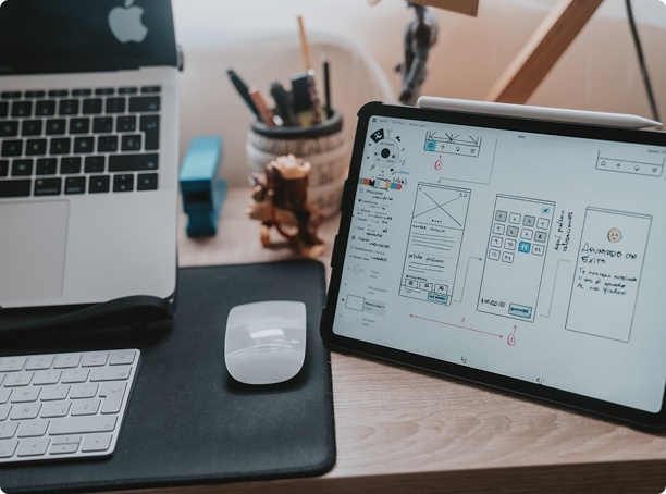 UI/UX design process illustration