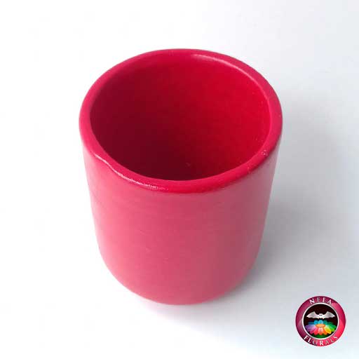 Matera cerámica cilindro roja diagonal Neea Flora