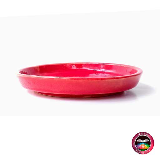 Plato de matera cerámica roja diagonal Neea Flora