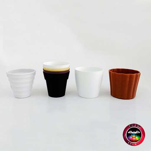 Materas plásticas recordatorios por mayor ondas vaso Lynn cupcake mini frontal Neea Flora
