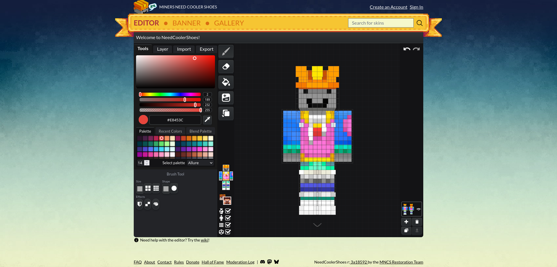 NeedCoolerShoes Editor