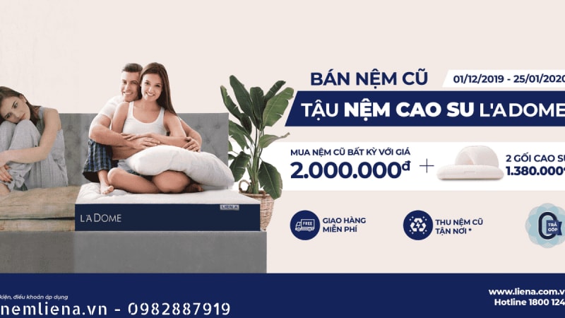 Bán Nệm Cũ Tậu Nệm Cao Su L’A Dome 2 bán nệm cũ tậu nệm cao su
