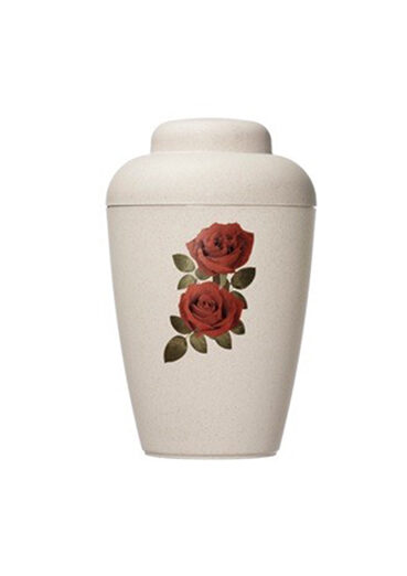 Miljøurne med rose