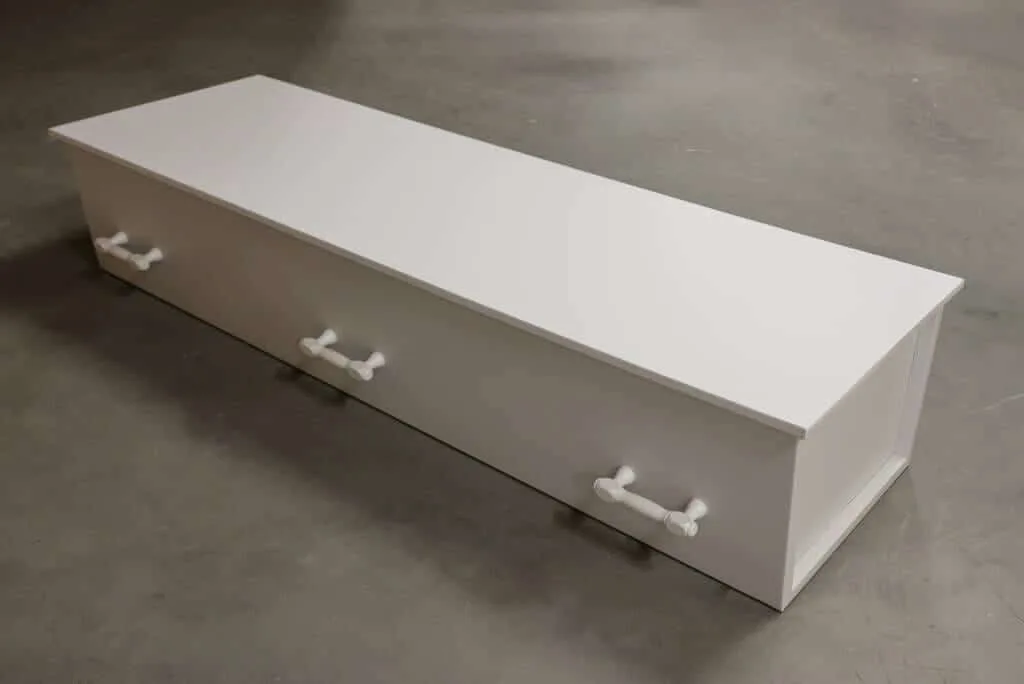 Orbit bæredygtig kiste - hvid