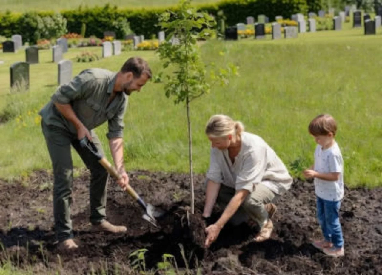 Formuldning som begravelsesmetode - AI genereret billede