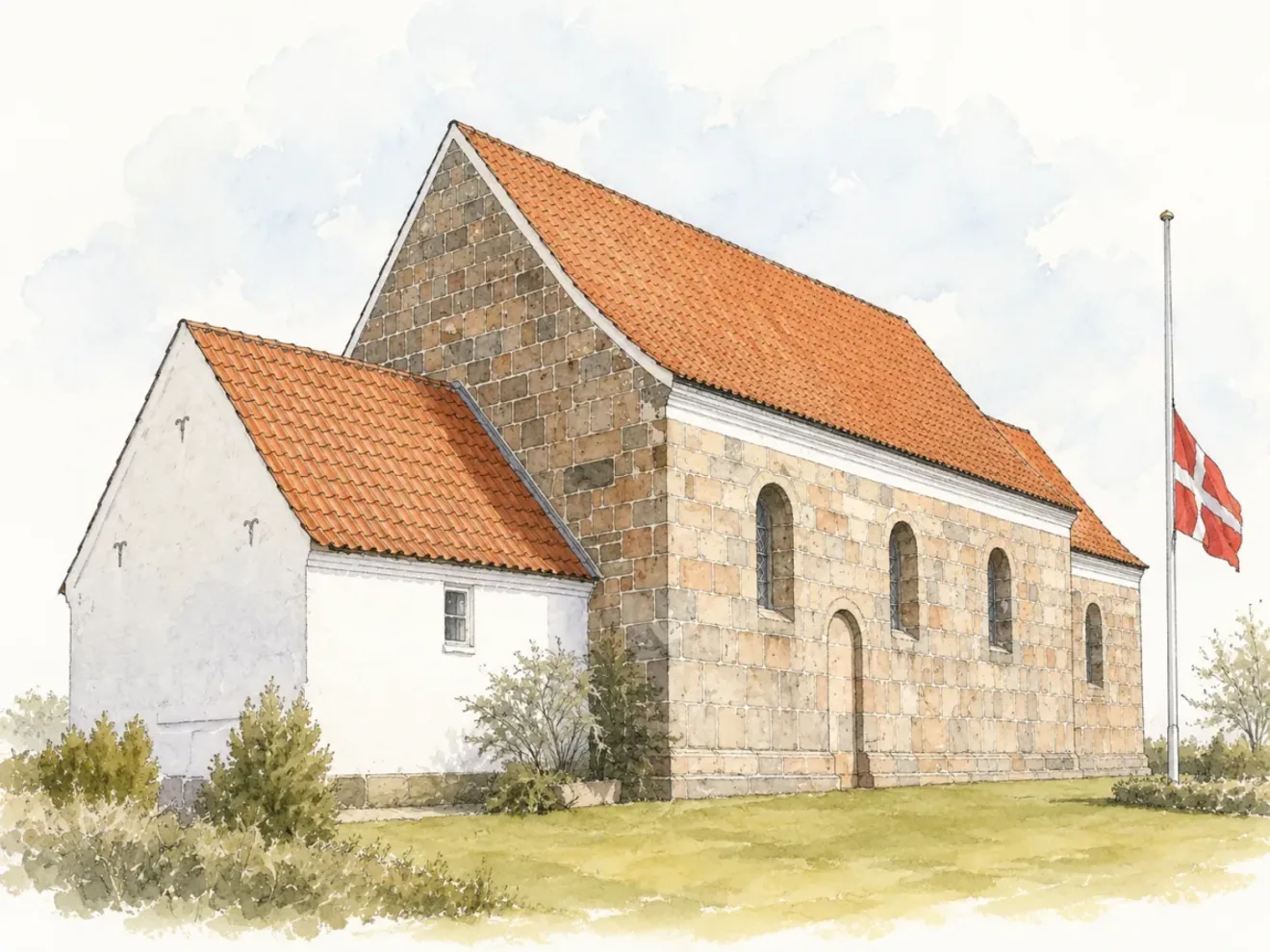 Dollerup Kirke, hvor Søhøjlandets Begravelser holder begravelser og bisættelser
