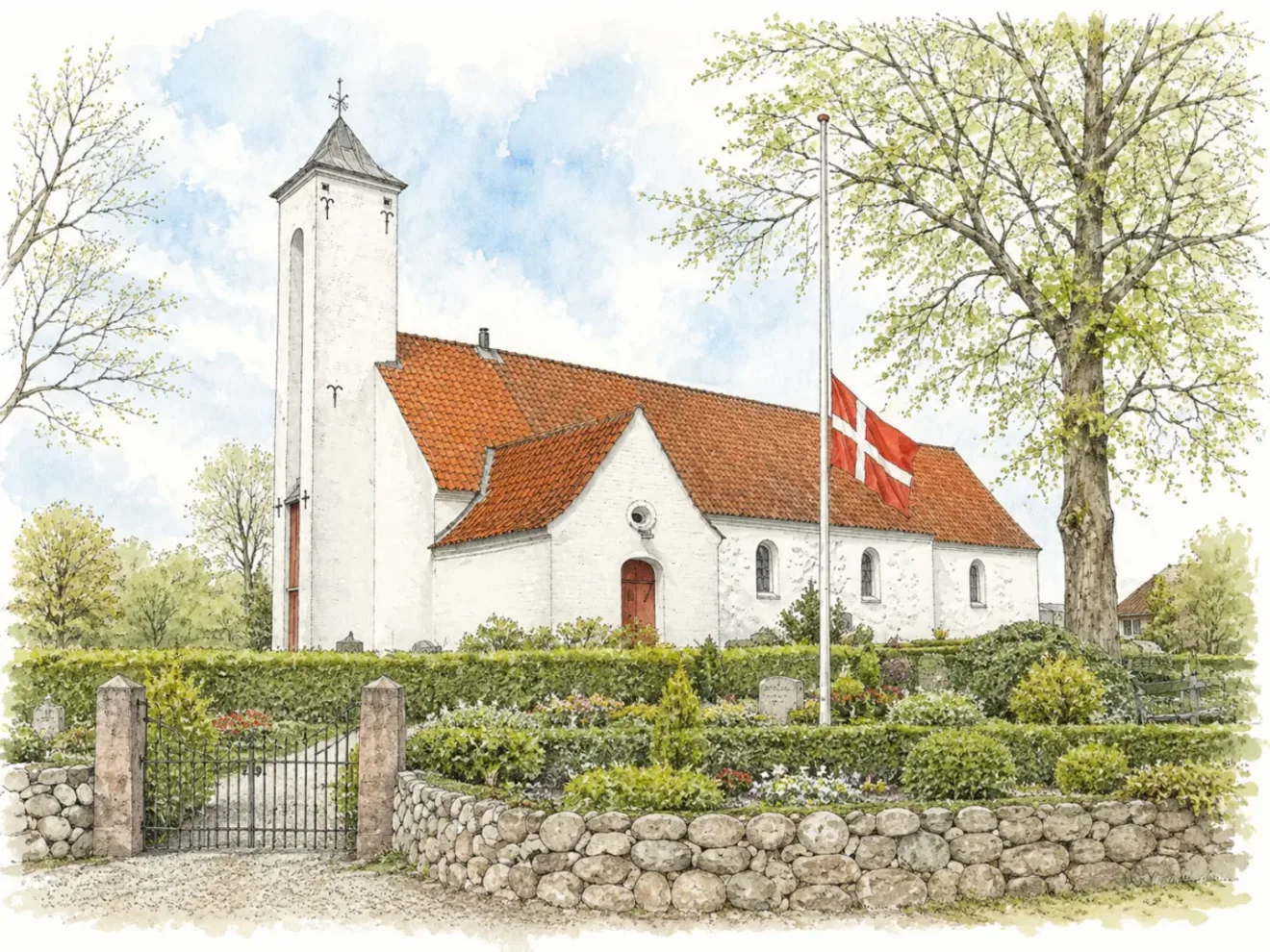 Finderup Kirke, hvor Søhøjlandets Begravelser holder begravelser og bisættelser