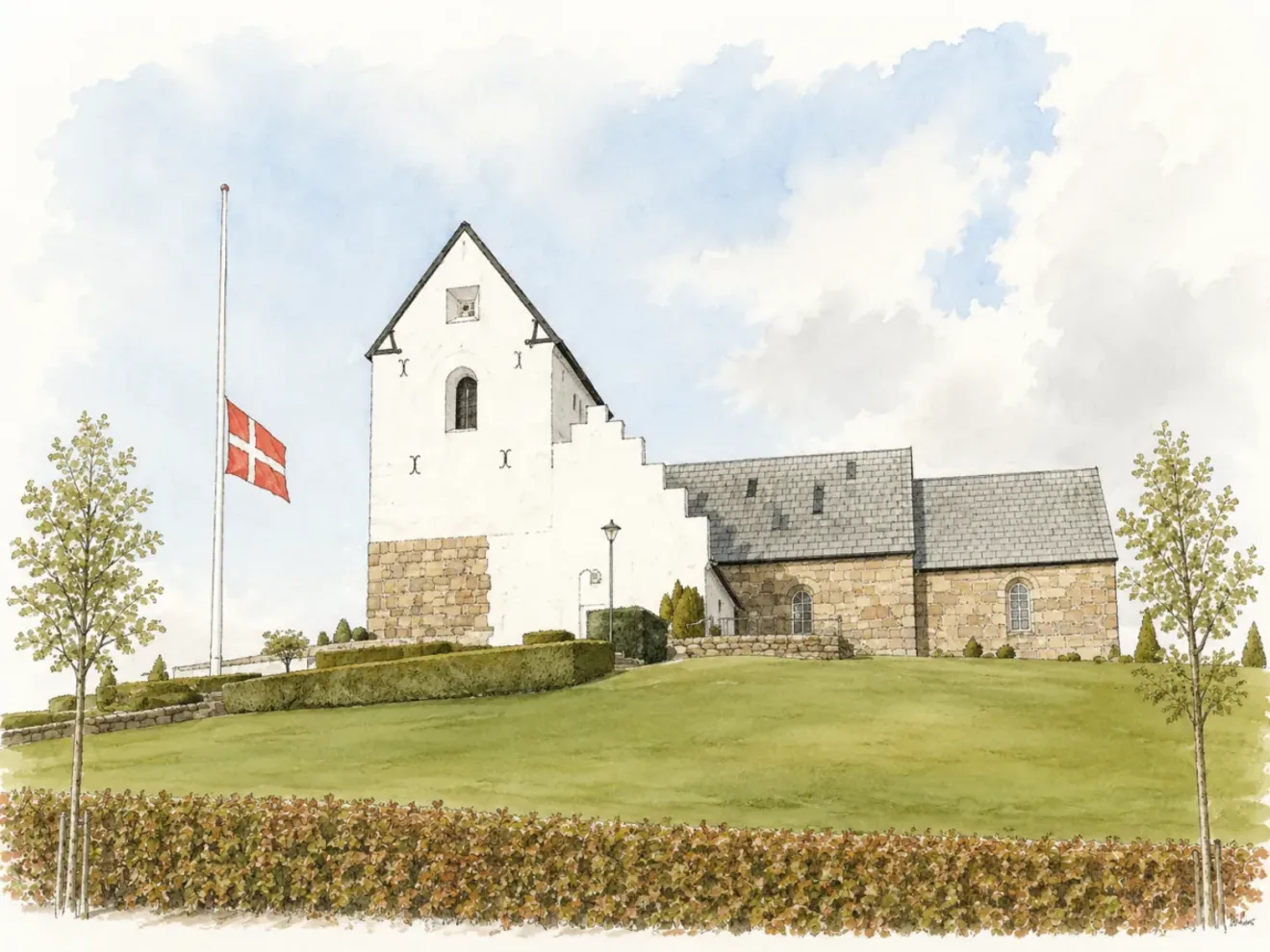 Klejtrup Kirke, hvor Søhøjlandets Begravelser holder begravelser og bisættelser
