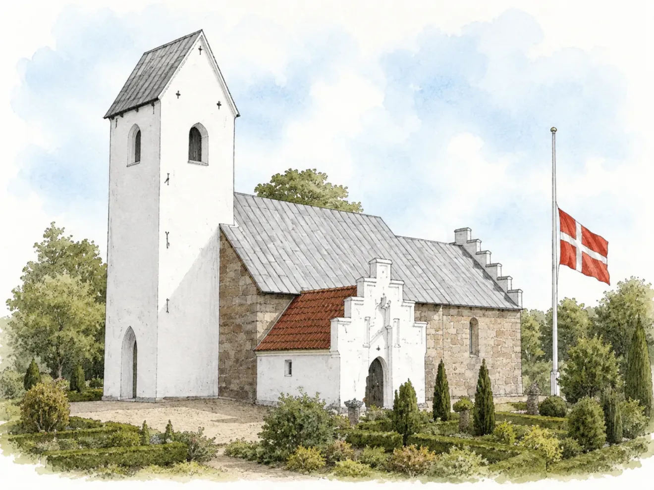 Løvel Kirke, hvor Søhøjlandets Begravelser holder begravelser og bisættelser