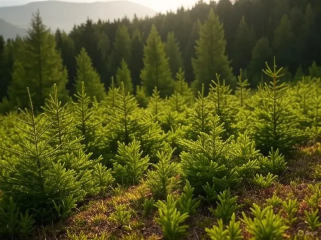 Nyplantet skov bærdygtig kiste