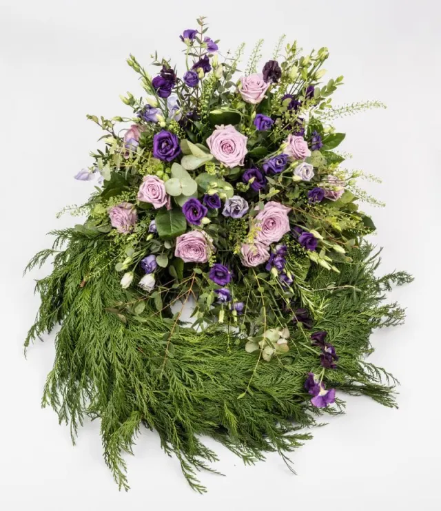 Båre opsats i lilla nuancer