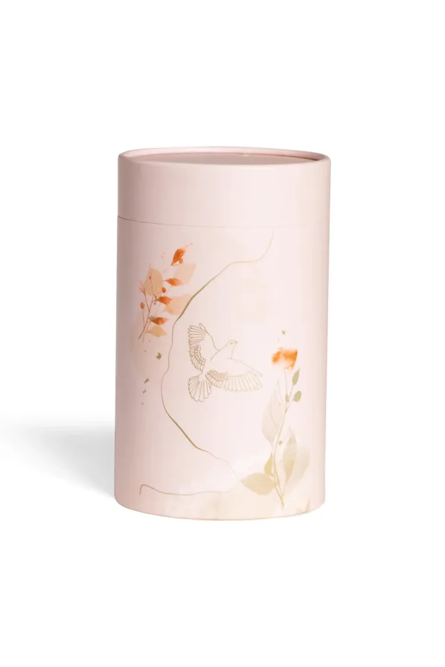 Askerør med due, lyserød - til barn