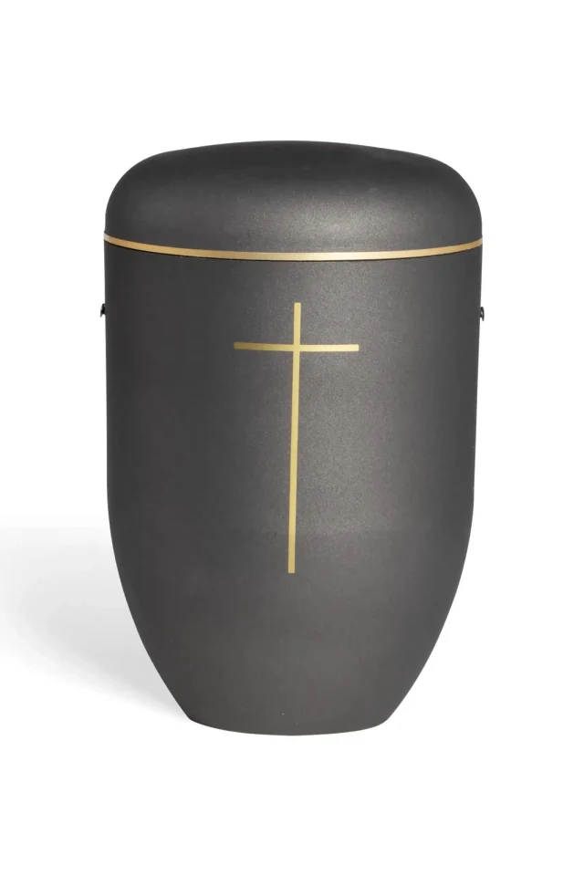 Pludra B – sort guldkant og kors