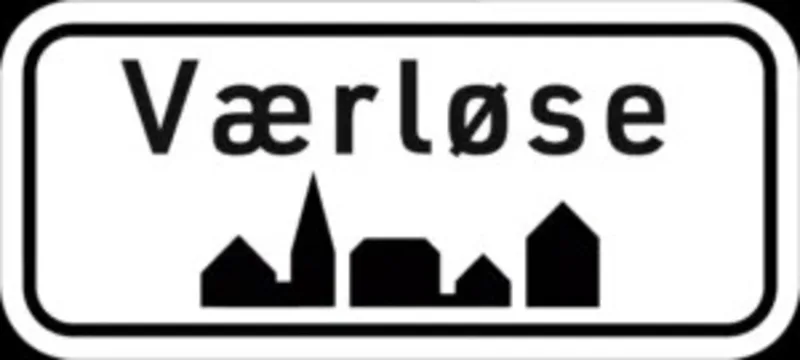Værløse byskilt