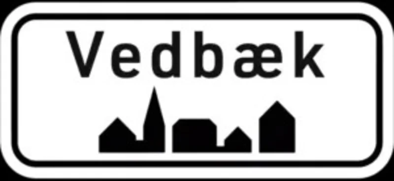 Vedbæk byskilt