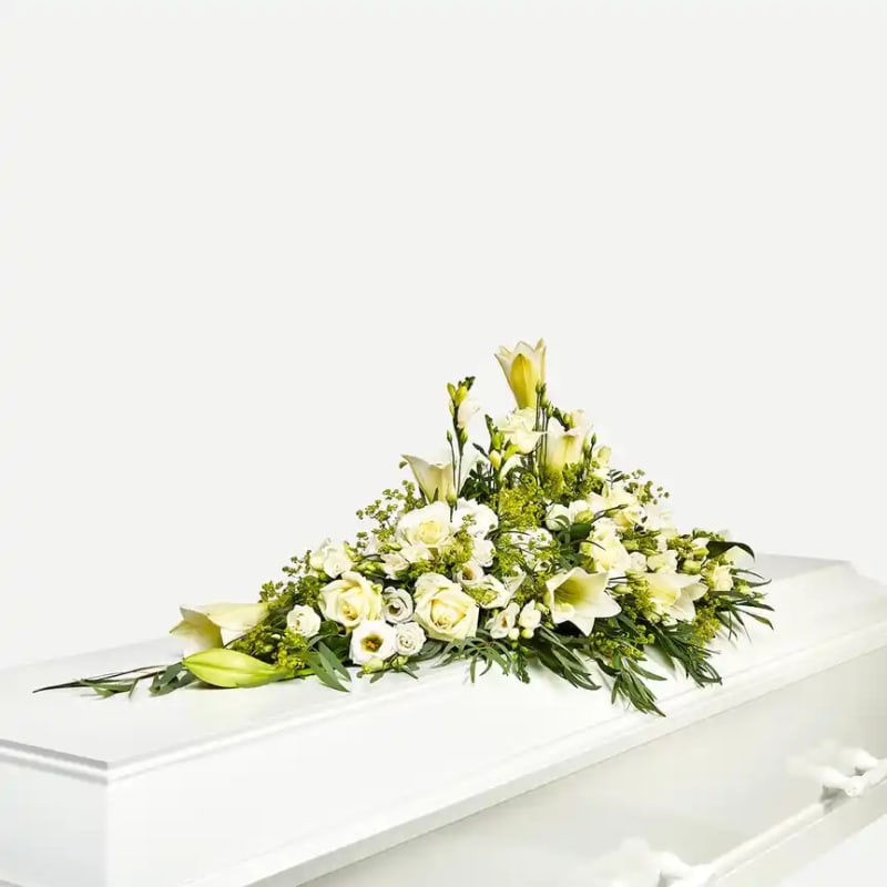Kistepynt i hvide farver