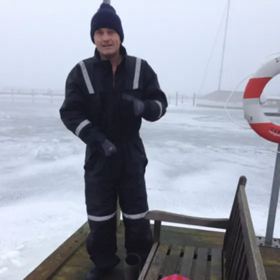 Hans var ivrig vinterbader 