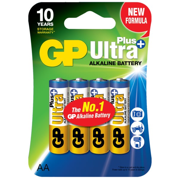 Ultra Alkaline GP 15AU U4 (LR6/AA) 1,5V,4-pk Blister