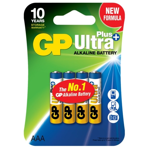 Ultra Alkaline GP 24AU U4 (LR03/AAA) 1,5V,4-pk Blister