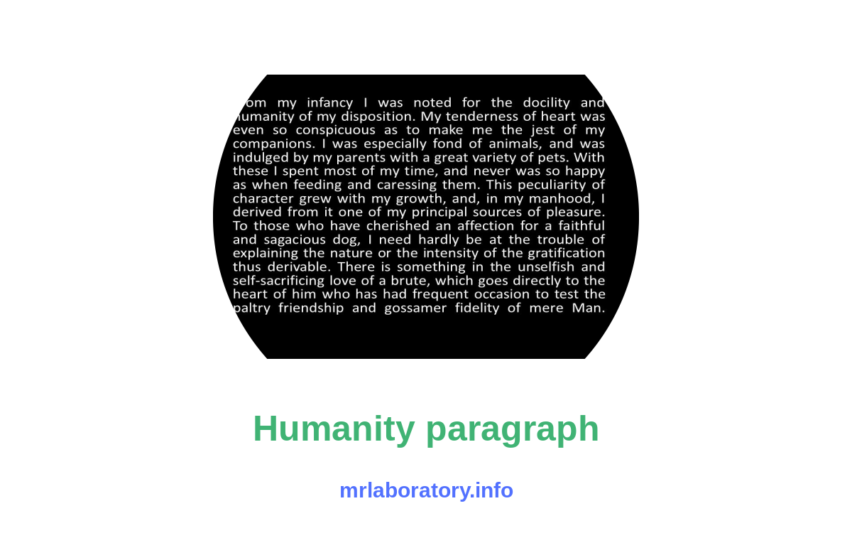 Humanity paragraph image 