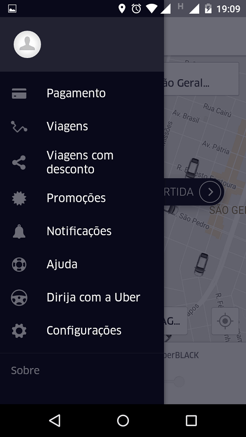 Para ativar codigo promocional Uber - passo 2