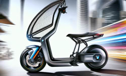 BMW Motorrad Unveils Vision CE: Helmet-Free Electric Scooter with Innovative Roll-Cage Design