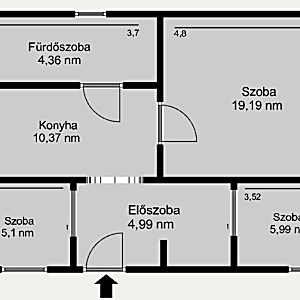 Budaörsön 50m2-es N+2 szobás, jó állapotú házrész #8
