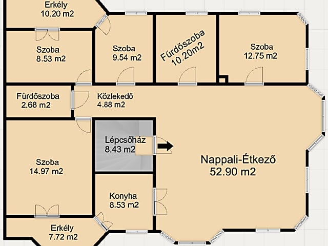 Panorámás N+4 szobás tégla lakás #18