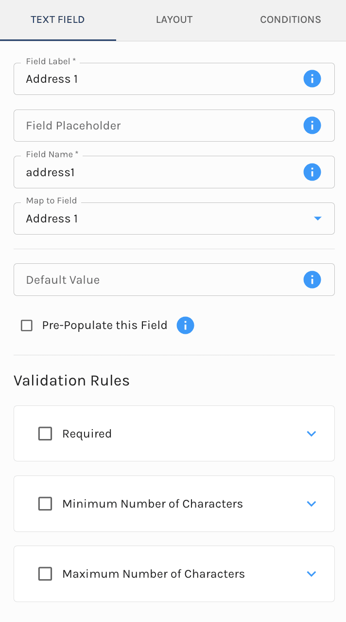 Address Element Settings