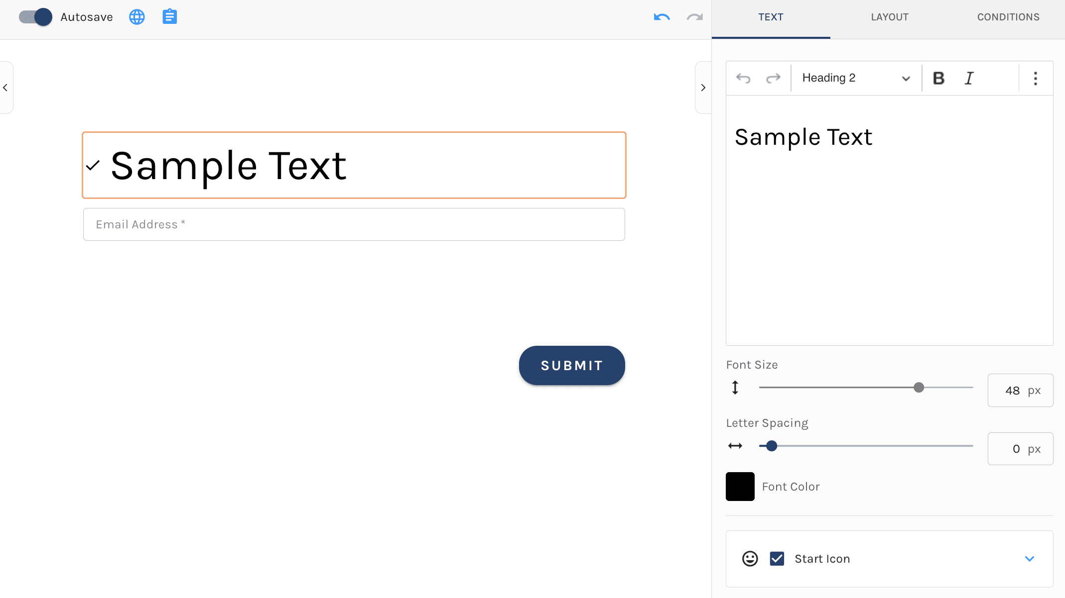 Address Element Settings