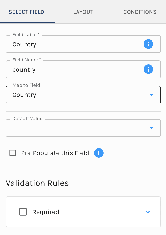 Add Country Element