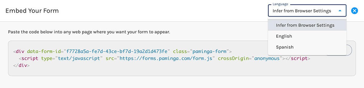 Form Internationalization – Embedding Your Form