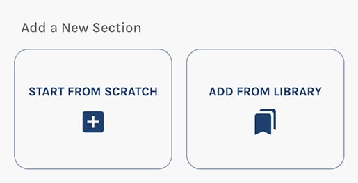 Add a Section frorm Your Library