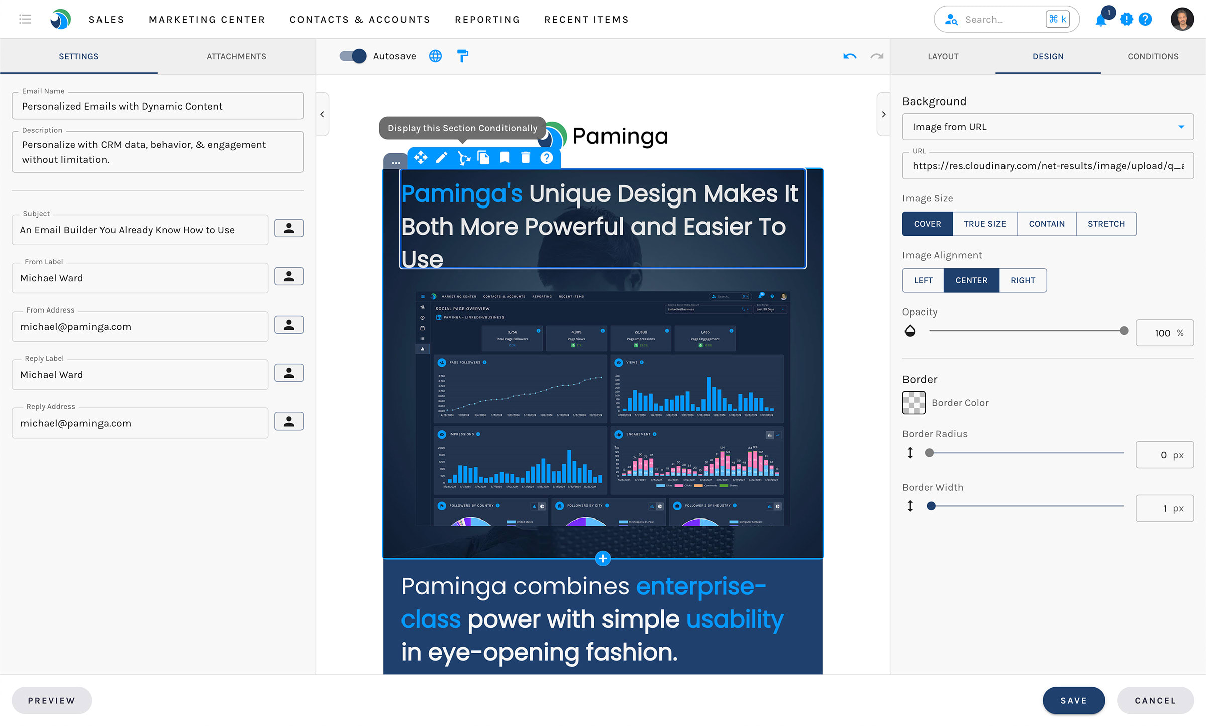 Paminga's Email Builder