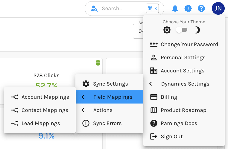 Dynamics Field Mappings