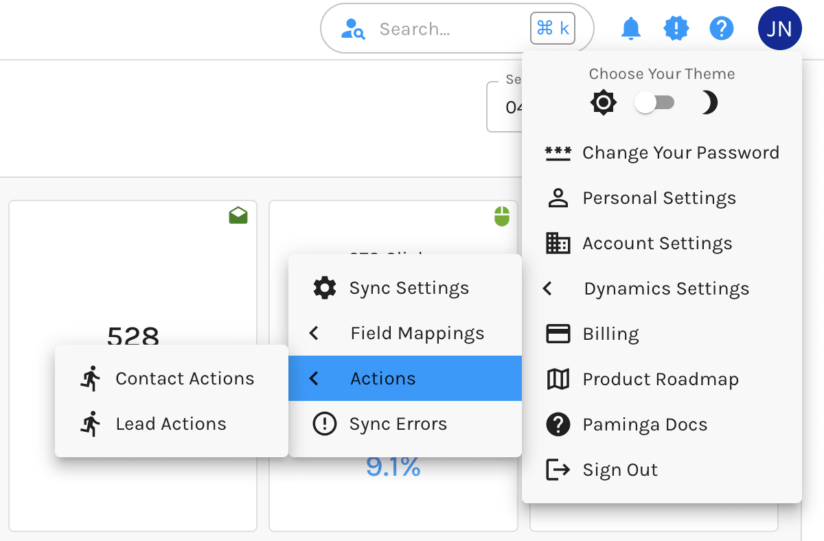 Dynamics Form Sync Settings