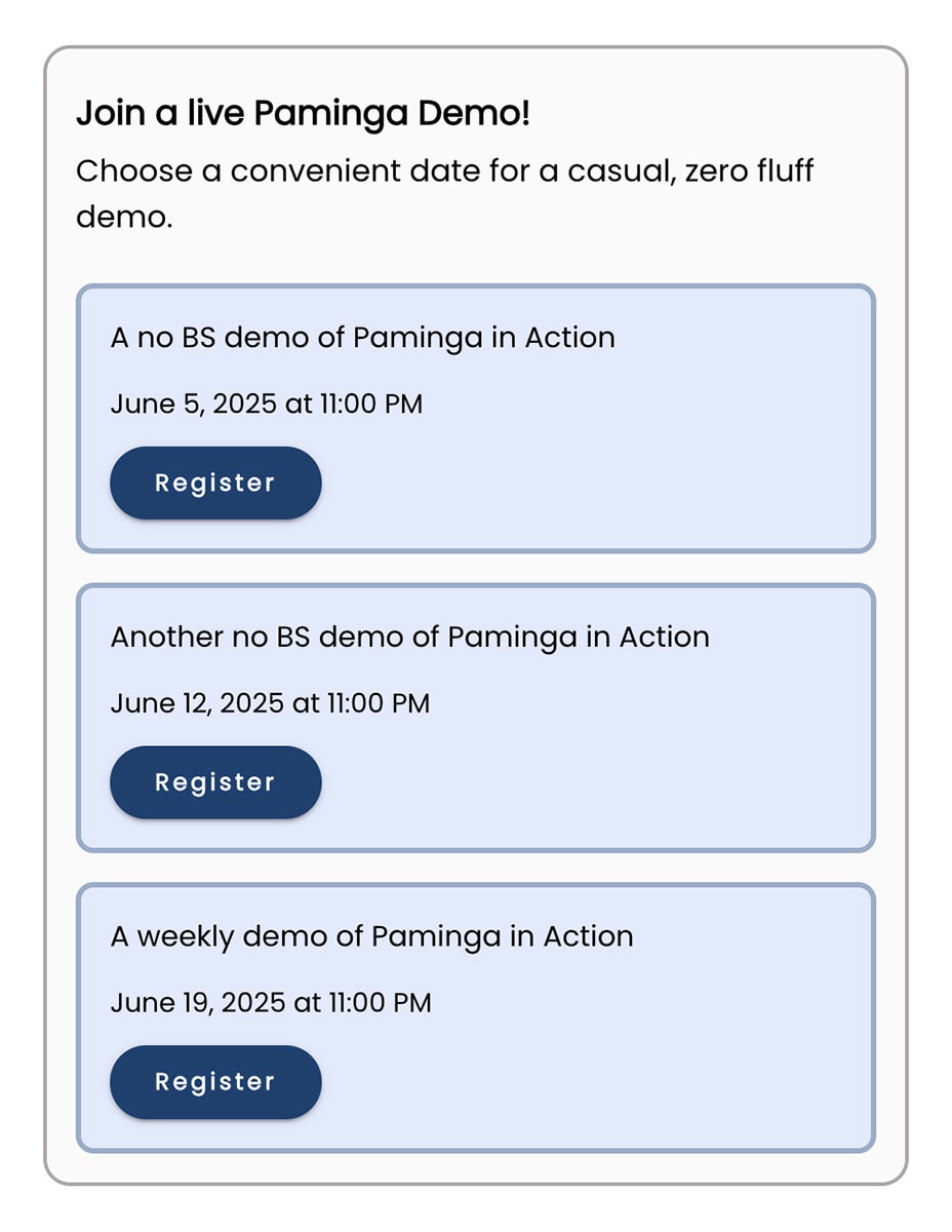 Event Listing Component