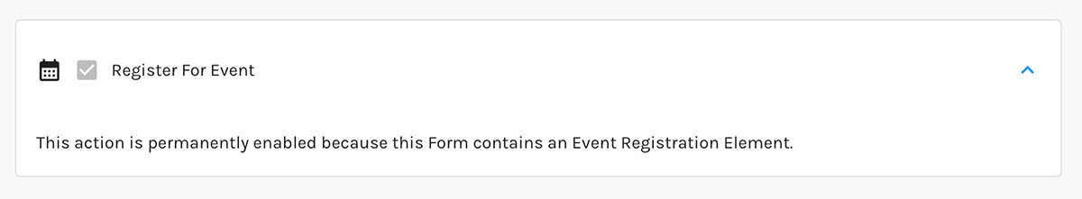Event Registration Action