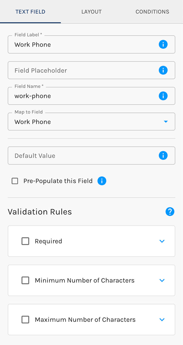 Work Phone Element