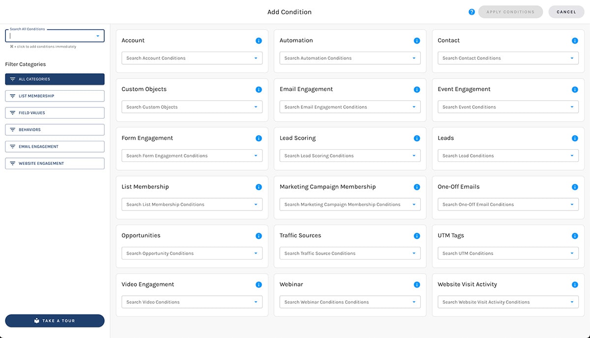 Segment Condition Categories