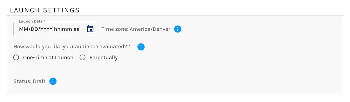 Paminga Workflow - Launch Settings