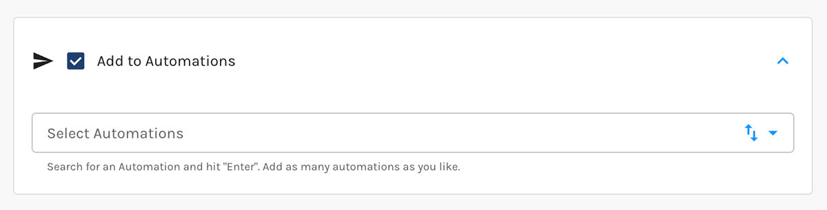 Add to Automations Action