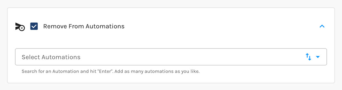 Remove From Automations Action