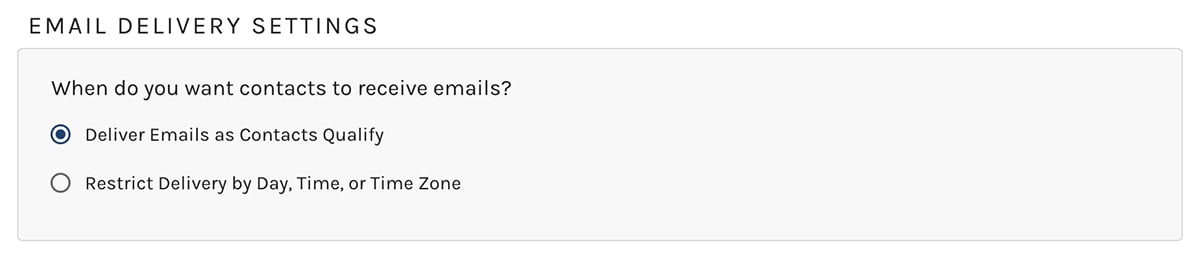 Paminga Workflow - Email Delivery Window